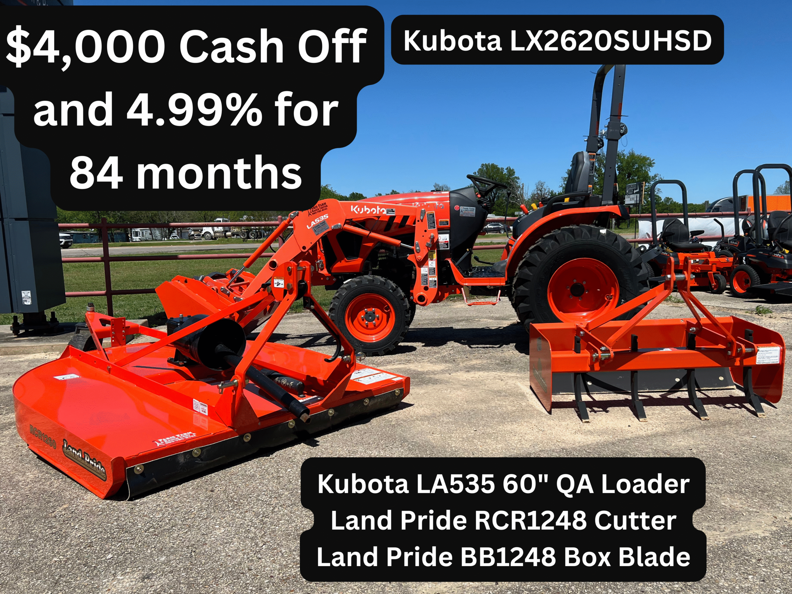 LX2620SUHSD Tractor Package - Farm Country Inc